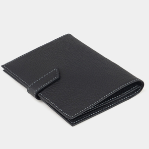 Обложка для паспорта и автодокументов из натуральной кожи теленка, черного цвета