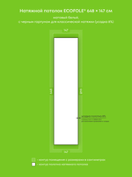 Натяжные потолки 20.6 м2, 9.5 м2, 14.1 м2