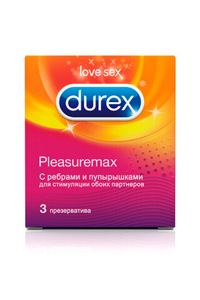 Презервативы Durex N3 Pleasuremax рельефные (Цвет: прозрачный)