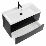 Тумба с раковиной Belbagno MARINO 90 2C-SO/BB900/450-LV-MR-AST Nero Lucido