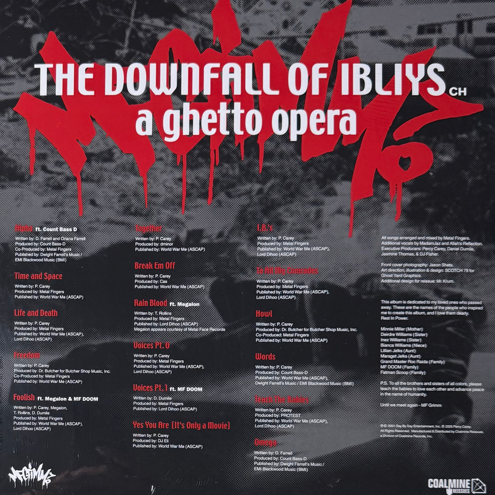 Виниловая пластинка MF Grimm ‎– The Downfall Of Ibliys: A Ghetto Opera 2LP Red/White