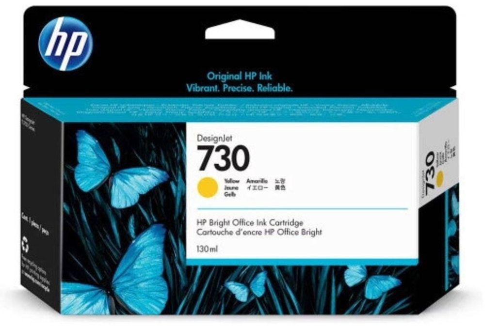 Картриджи HP 730 P2V70A желтый