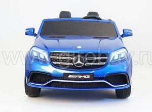 Детский электромобиль River Toys MERCEDES-BENZ GLS63 4WD синий фото №4