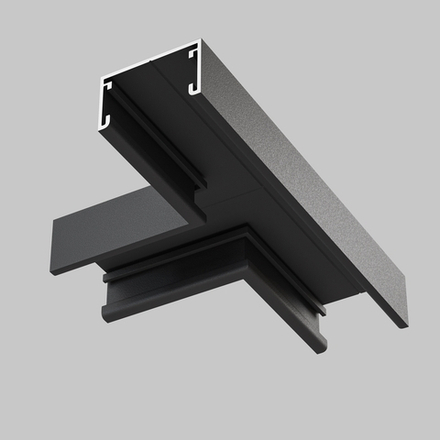 Коннектор Т-образный накладной Basity, черный