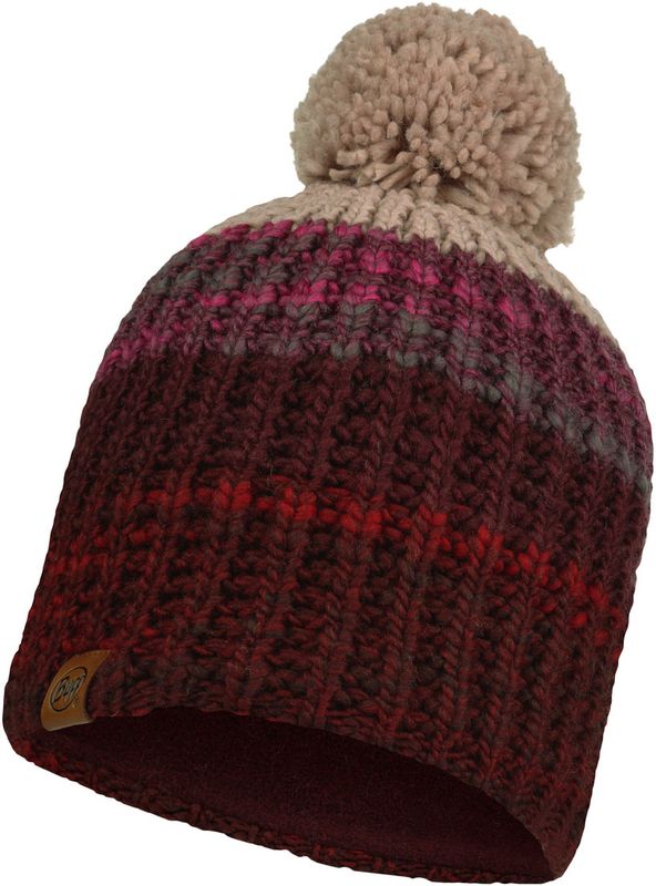 Шапка вязаная с флисом Buff Hat Knitted Polar Alina Maroon Фото 1