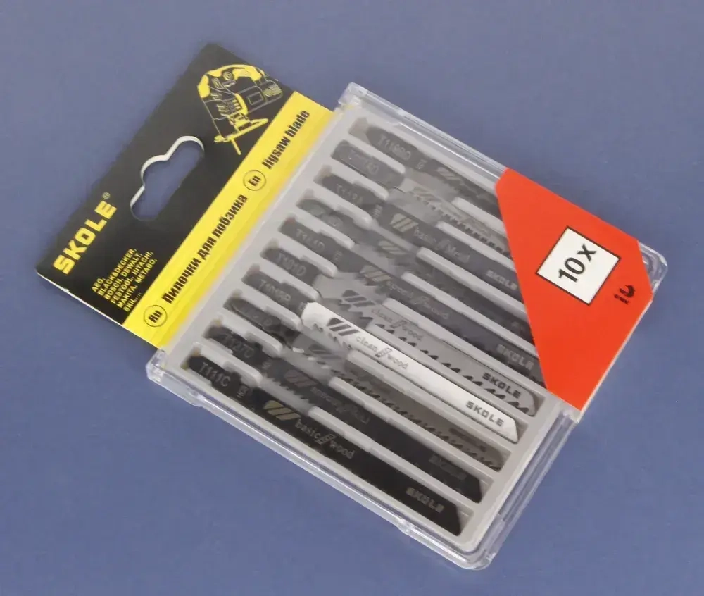 Набор пилок для лобзика 10шт Skole