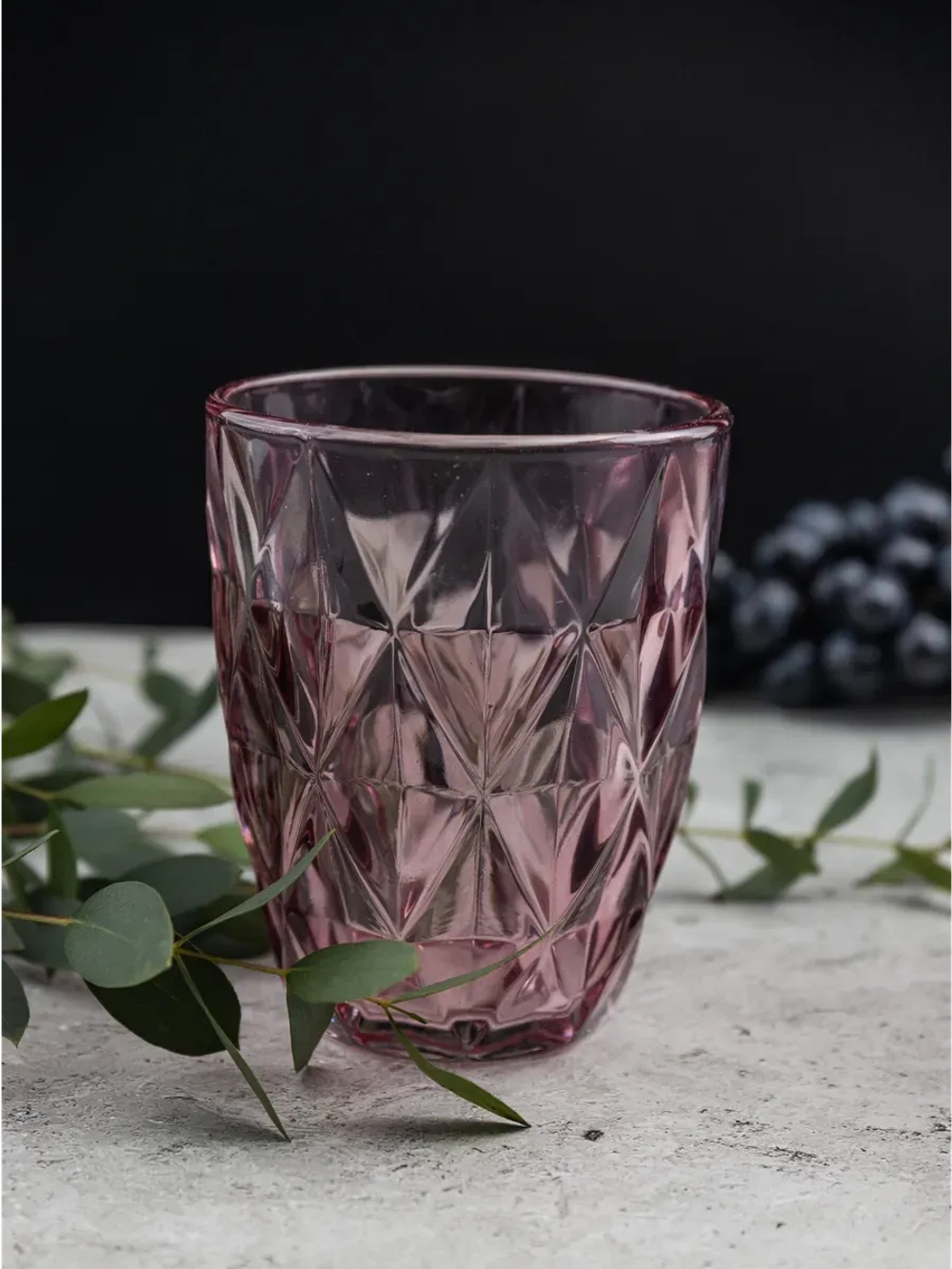 Набор стакан-тумблер для виски, 260 мл. 6 шт. Пурпурные