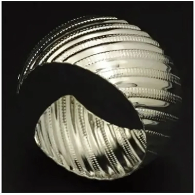 Набор колец для салфеток 6шт «Версаль» 4*2,5см, серебро