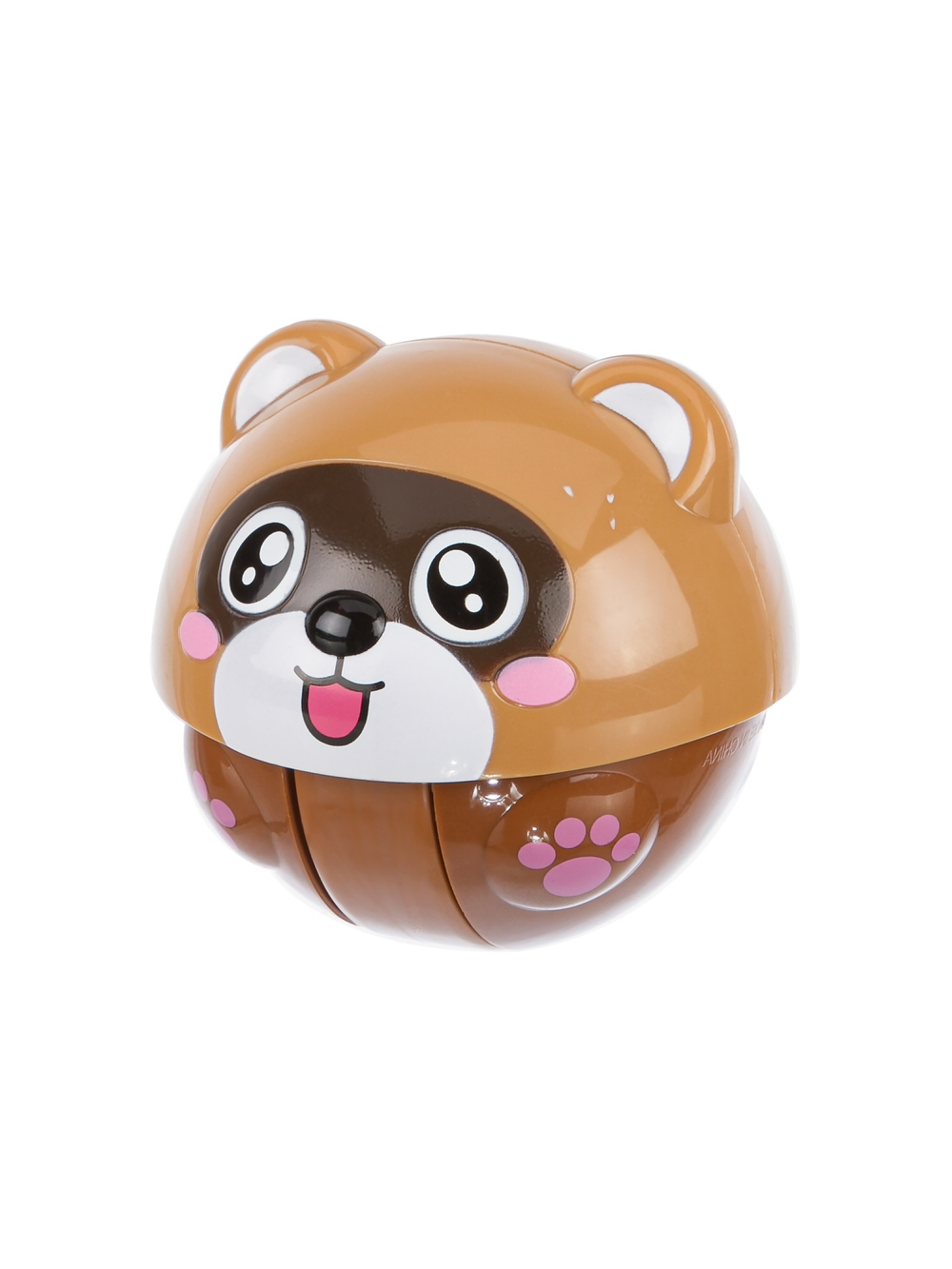 107152/Неваляшка-каталка Медвежонок "Elefantino" на бат. весёлая мел, в/к 10, 3*10, 3*9 см/12