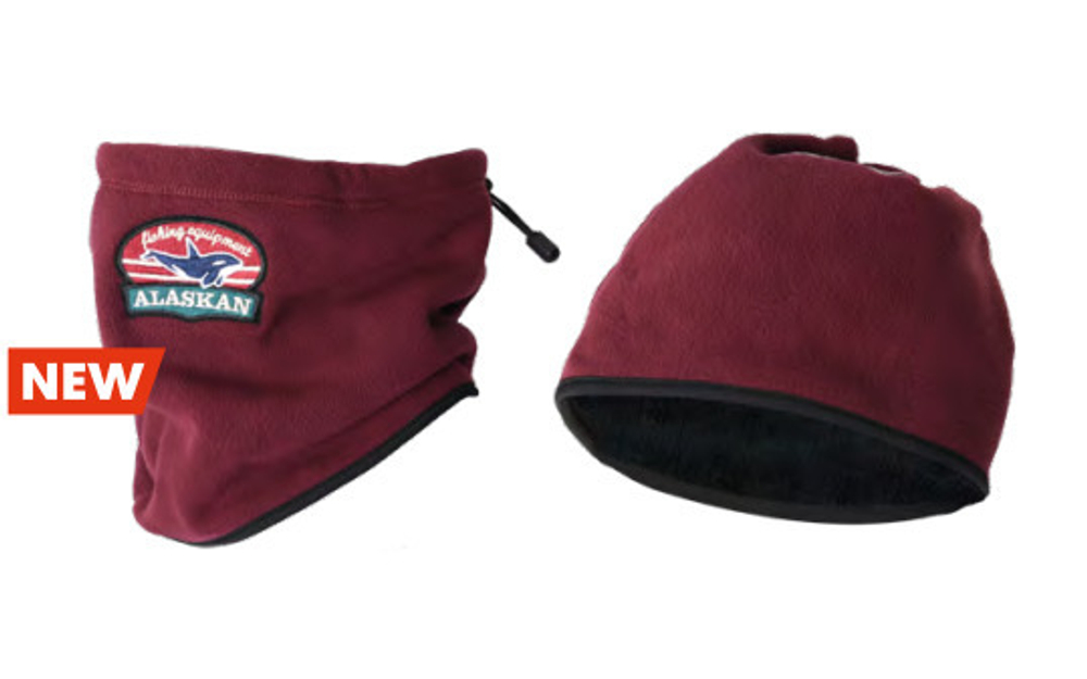 Шарф флисовый бордовый