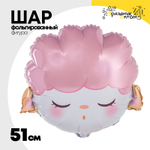 Шар Фольгированный Овечка голова (Розовый)