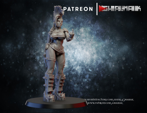 Necromunda Escher Gang Бандитка Эшер №13 с пистолетом миниатюра для dnd, днд, pathfinder, фентези, Настольная игра, НРИ, Варгейм, РПГ