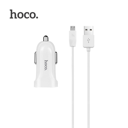 Автомобильное зарядное устройство Hoco Z2+USB кабель