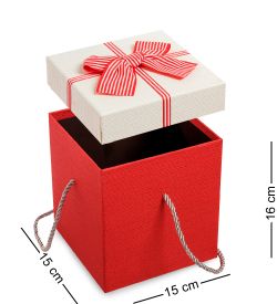 WG-32/1-B Коробка подарочная «Куб» цв.красн./бел.