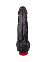 Чёрный виброфаллос со встроенным пультом - 16,5 см. (Цвет: черный)