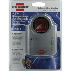 Сетевой фильтр розетка адаптер Brennenstuhl (1 розетка, серый), 1506950 с защитой, для компьютера, телевизора, бытовой техники