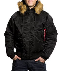 Куртка Мужская Alpha N-2B Flight Jacket (черная - black)