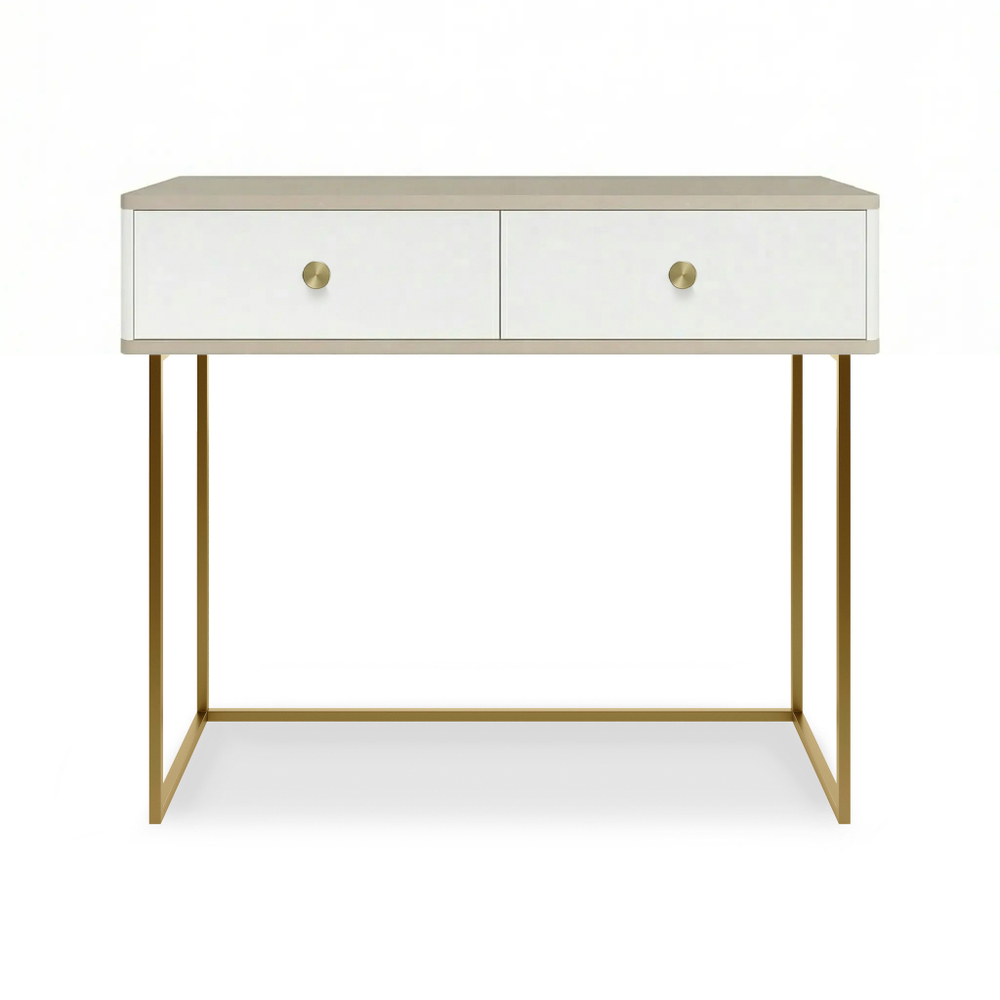 Туалетный столик консоль ROYAL 5311 эко (Макиато-Золото-р.золото)