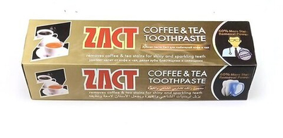 LION "Zact" Зубная паста 100гр для любителей кофе и чая (Whitening) Таиланд
