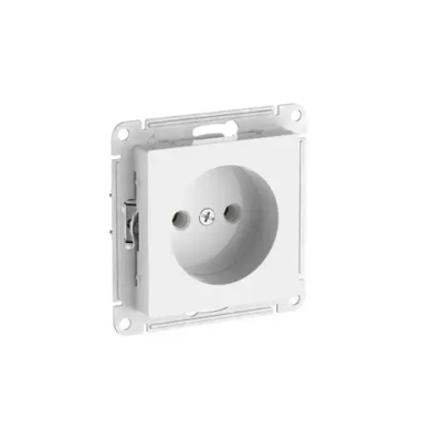 Atlas Design розетка без заземления без шторок, 16А, мех., быстрозажим. клем., Белый