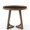 Журнальный столик Vario Ø60х52 см, черная керамика, орех