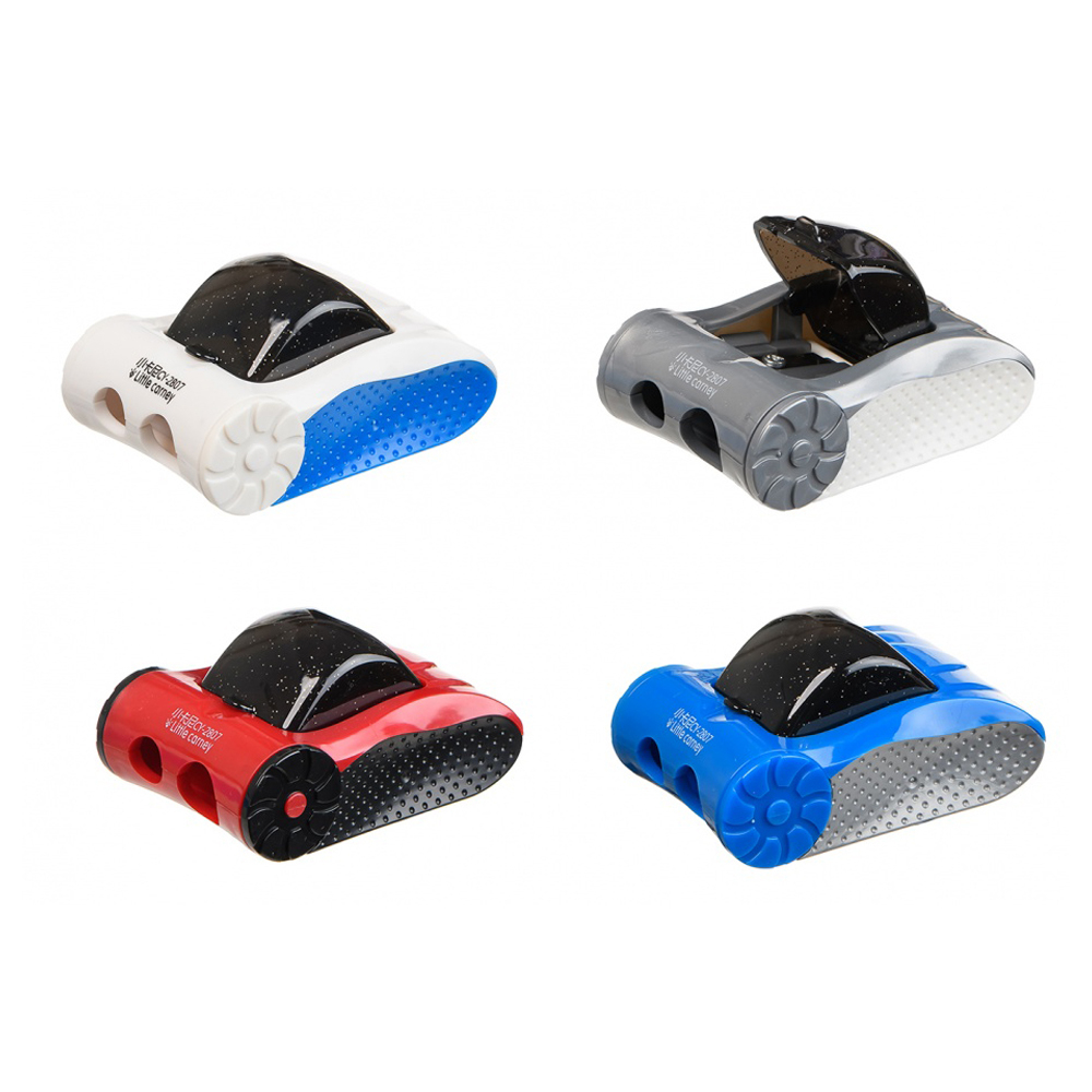 Точилка Basir, двойная, с контейнером, серия "Машина", фигурный корпус, 6*4 см