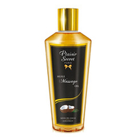 Сухое массажное масло с ароматом кокоса Plaisir Secret Huile Massage Oil Noix De Coco 30мл