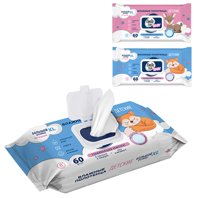 Влажные полотенца Emily Style BABY 60 шт. детские