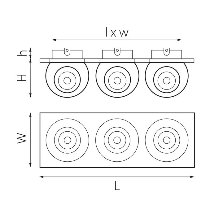 Комплект из светильника и рамки Lightstar Intero Ball (217536+217072+217062+217072) i536726272