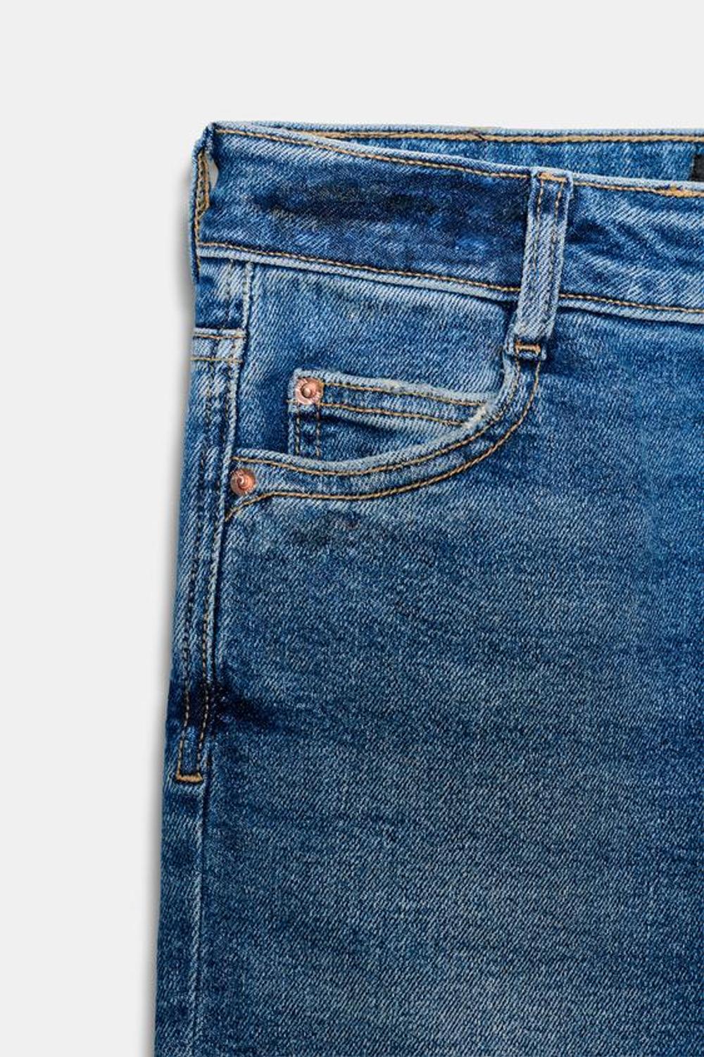 Z1975 Мини-джинсы с расклешенными брючинами и высокой талией - ZARA