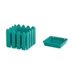 Кашпо Лардо квадратное малое бирюзовый 193х160мм