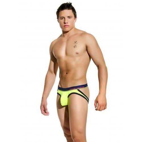 Мужские трусы джоки салатовые Andrew Christian Glow Almost Naked Comfort Jock Neon  AC85