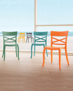 Стул пластиковый Papatya XSera-S, оранжевый