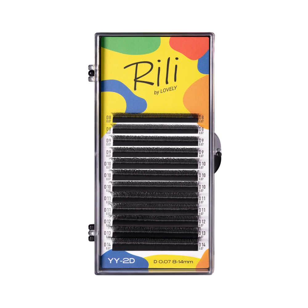 Ресницы черные в пучках YY2D RILI MIX 12 линий