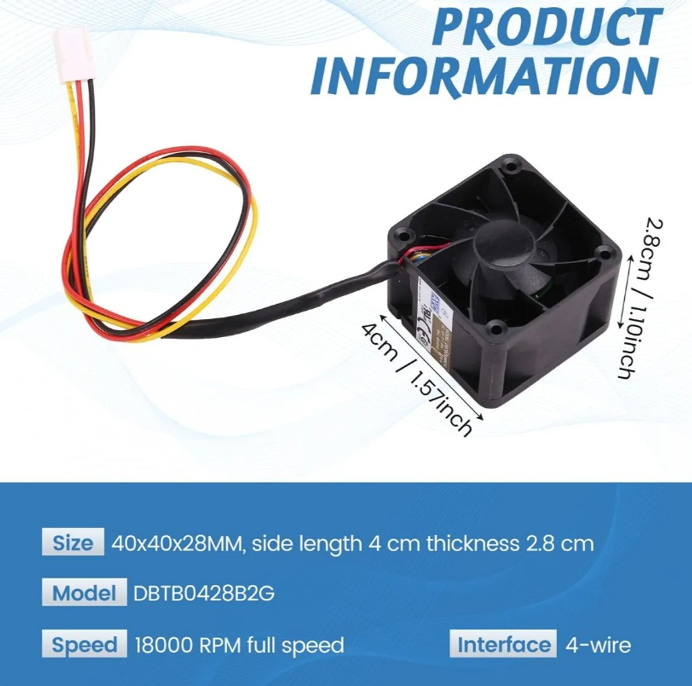 4028 12 В 1A DBTB0428B2G высокоскоростной серверный вентилятор