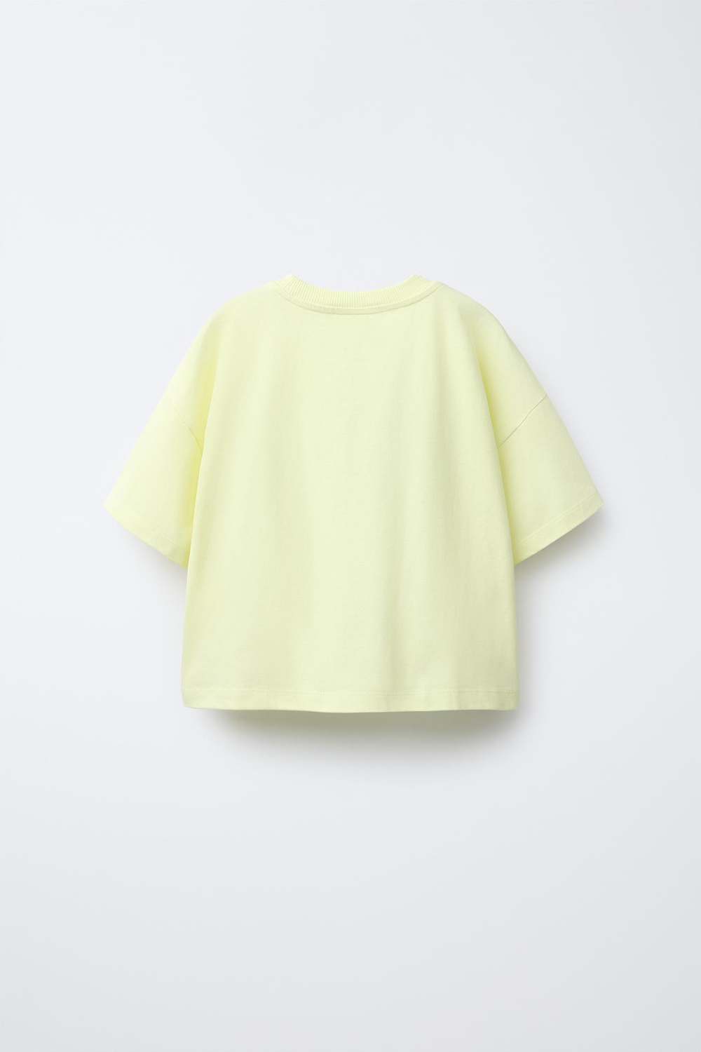 ZARA ФУТБОЛКА С ТЕКСТОВЫМ ПРИНТОМ, ЛАЙМОВЫЙ