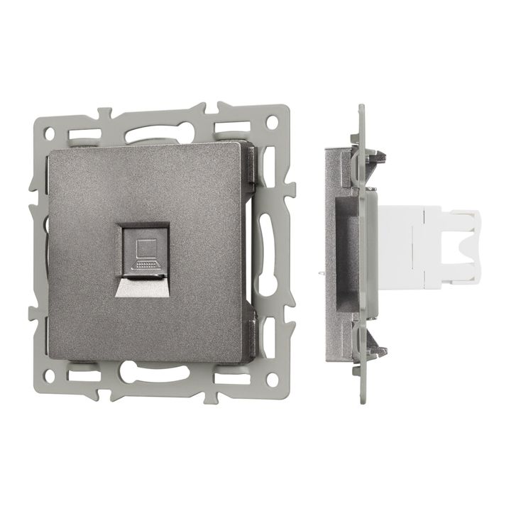 Механизм компьютерной розетки SCT-MPC1-PL-GR (RJ-45, CAT6) Arlight 045335