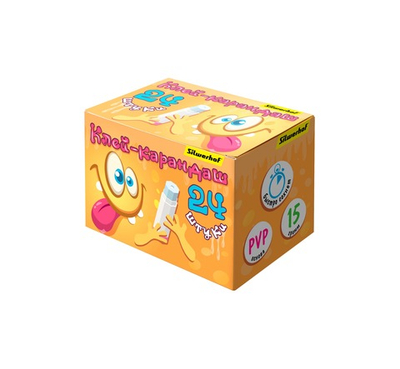 Клей-карандаш 15гр. ПВП Silwerhof Монстрики ( упаковка 24шт. )