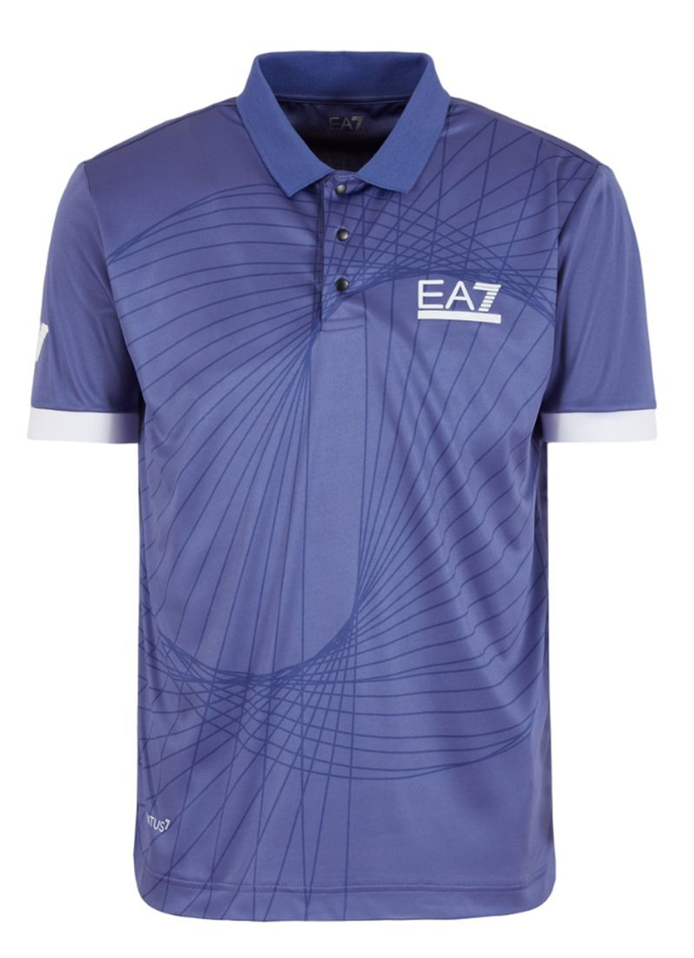 Мужское теннисное поло EA7 Man Jersey Polo Shirt - marlin
