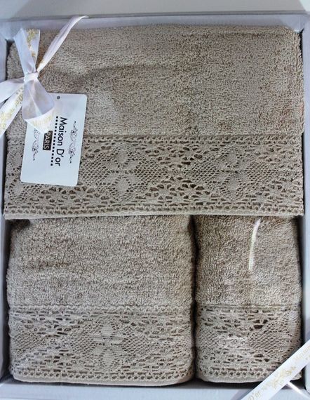 Набор полотенец  NATURAL - НАТУРАЛ 3пр 30х50 50х90 и 70х140 Maison Dor (Турция)