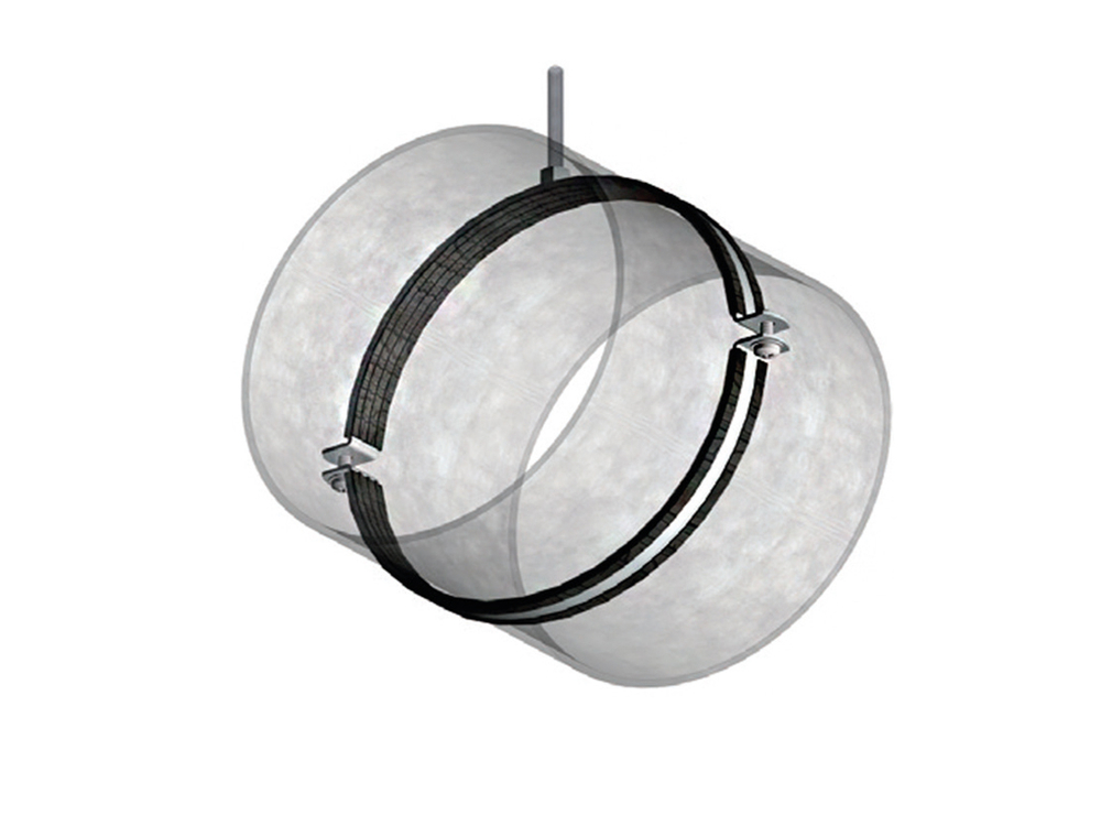 ТМС КВ Вентиляционный хомут с epdm M8 160мм