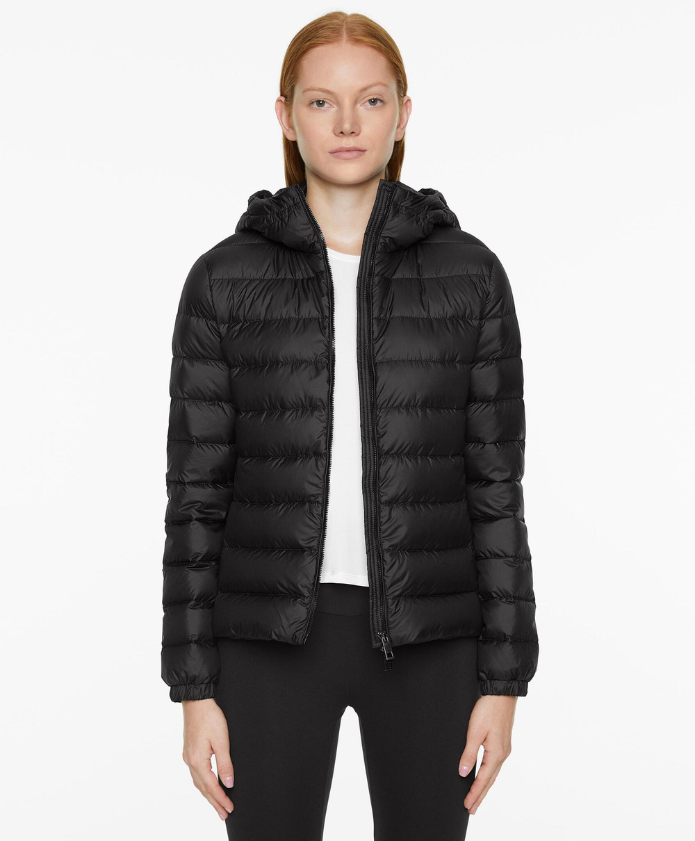 Oysho Водоотталкивающая куртка с легким наполнителем из 100%-го пуха, черный