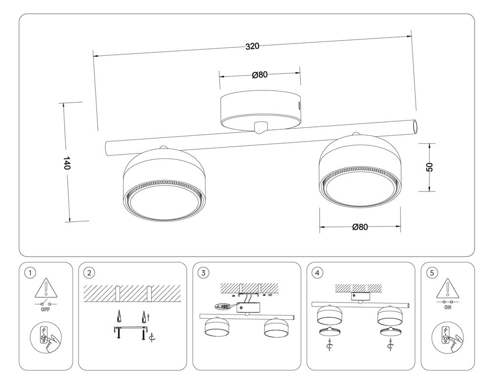 Ambrella Светильник накладной со сменной лампой GX53 Techno TN71022