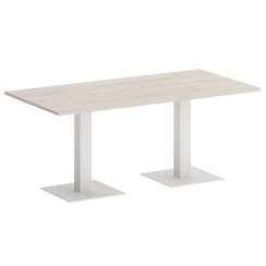 Onix Direct Стол прямоугольный O.SPRG-4 Денвер Светлый/Металл Белый 1800*900*750