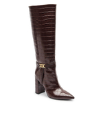 Сапоги казаки на каблуке TWINSET - коричневый(242TGT040)