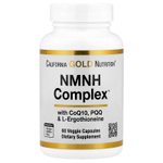 California Gold Nutrition, NMNH Complex, комплекс с коэнзимом Q10, PQQ и L-эрготионеином, 60 вегетарианских капсул