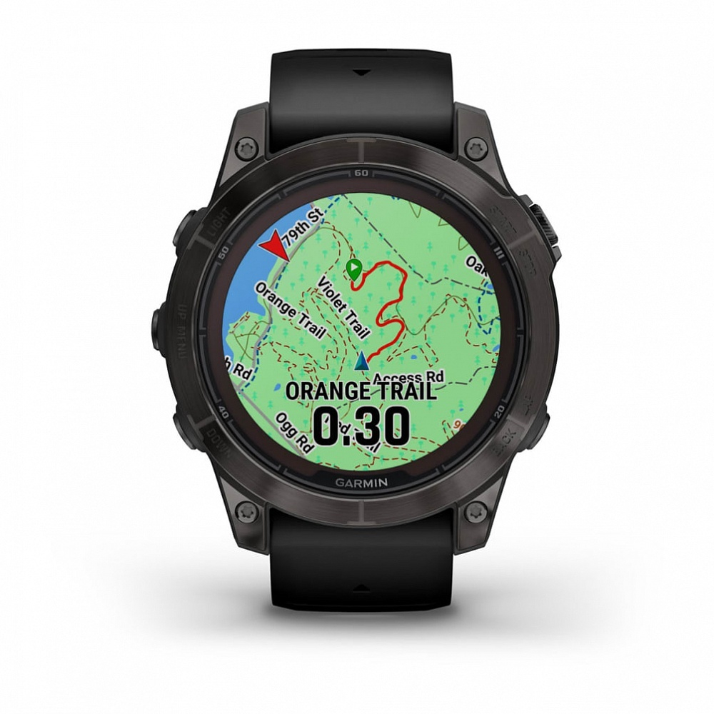 Смарт часы Garmin Fenix 7 Pro Sapphire Solar титановый угольно-серый DLC с черным ремешком