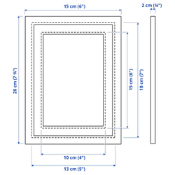 IKEA KNOPPÄNG  (ИКЕА КНОППÄНГ)  -  Рамка, белая, 13x18 см
