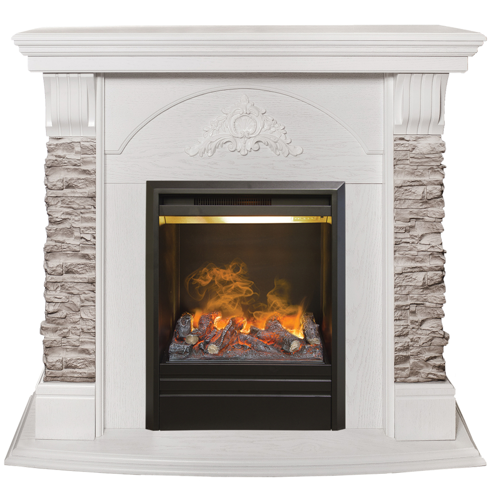 Каминокомплект Real Flame Athena GR WT с очагом 3D Olympic