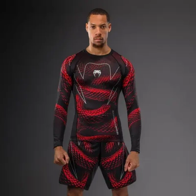 Рашгард Venum Matupa LS Black/Red/Silver